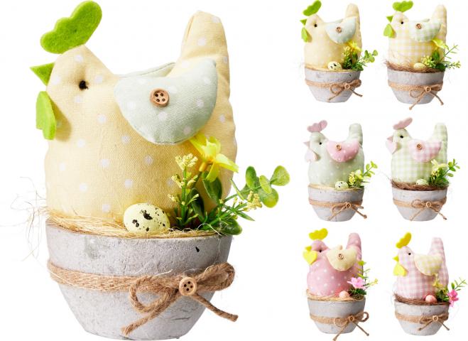 Декорация пиле с цветя - Великденска украса