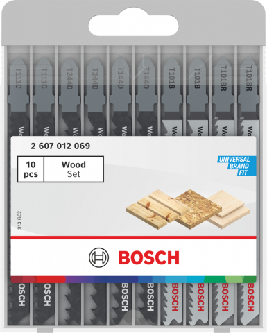 Ножчета за прободен трион Bosch 10 бр. за дърво - Ножчета за прободен трион