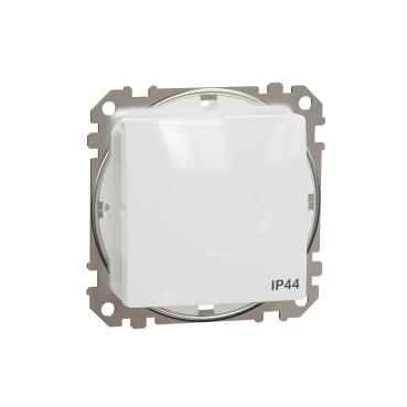 Sedna New Мех. ключ еднополюсен, 10А 250V, IP44, бял - Ключове и контакти