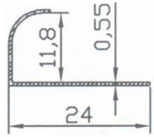 Външен ъгъл бронз полиран 12mm / 250см, снимка 2 - Профили