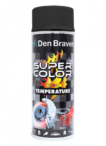 Спрей Den Braven високотемпературен черен 400 мл - Спрей бои термоустойчиви