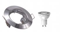 Луна стац хром GU10+ LEDкрушка 5W 4000K