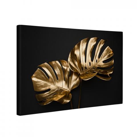 Картина Golden palm leafs 60x90 см, снимка 2 - Картини и рамки