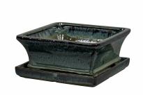 Саксия Nara 15х15х7.5 см тъмно зелено