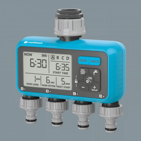 Електронен таймер с 4 зони за напояване CellPro - Капково напояване