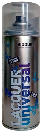 Спрей Biodur 400мл, безцветен лак(гланц) - Бои за метал