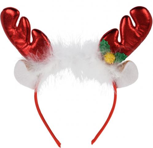 Коледна диадема с рога, снимка 5 - Коледни шапки, чорапки и диадеми