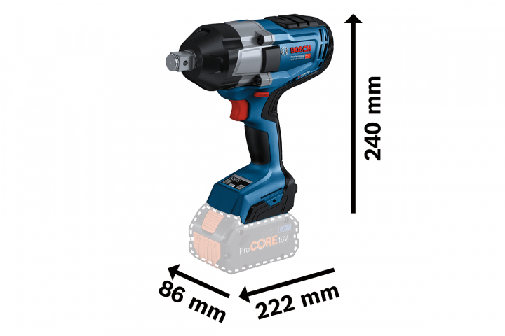 Акумулаторен гайковерт Bosch Blue GDS 18V-1050 H, снимка 4 - Акумулаторни гайковерти