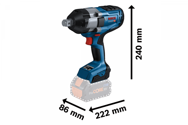 Акумулаторен гайковерт BOSCH GDS 18V-1050 H, снимка 4 - Акумулаторни гайковерти