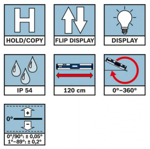 Уред измерване на наклони GIM 120 Bosch Blue, снимка 2 - Дигитални ъгломери