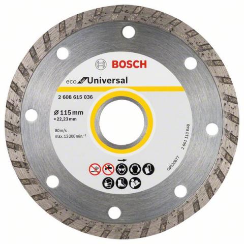 Диамантен диск 115 мм Turbo ECO Bosch - Диамантени дискове