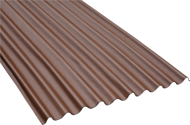 битумен покривен лист, кафяв 2000х950 мм - Вълнообразни плоскости