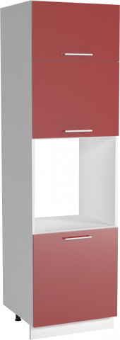 Трейси Шкаф висок за фурна 60х214x60 см, червен - Модулни кухни с онлайн поръчка
