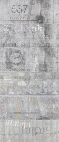 Декоративна фаянсова плочка Amsterdam Impression 60x100 см (6 елемента) - Декор