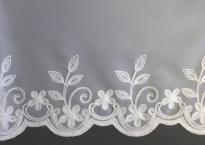 Бродиран воал Malva 280 см бял