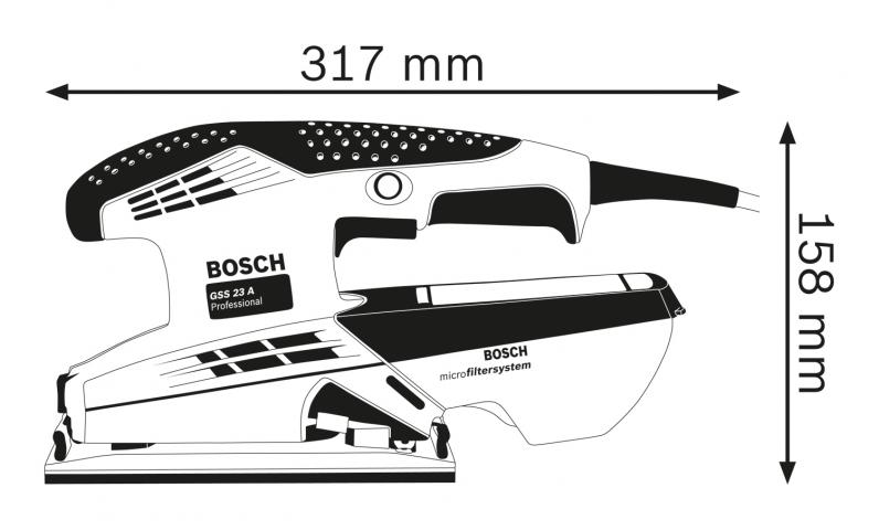 Виброшлайф Bosch Blue GSS 23 A, снимка 2 - Виброшлайф
