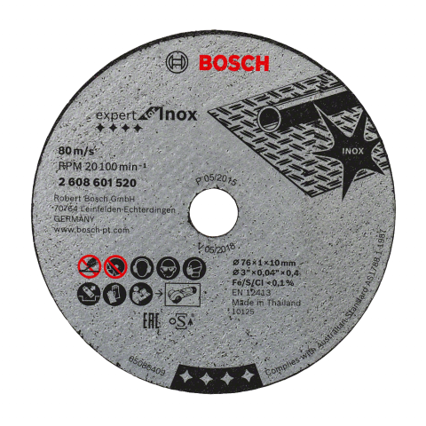 Комплект дискове за рязане на Inox Bosch 5 бр. - Дискове за рязане на метал