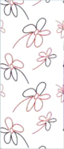 Душ завеса 180х200, цветя - Текстилни завеси