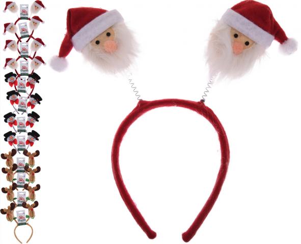 Коледна диадема с различни фигурки 25см - Коледни шапки, чорапки и диадеми
