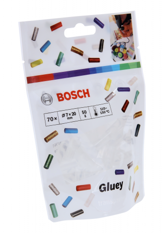 Силиконови пръчки Gluey Bosch 70 бр., снимка 2 - Топло лепене