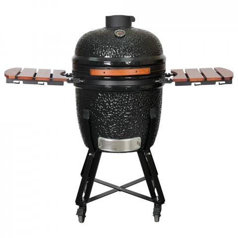 Барбекю KAMADO 130x73x122см, черно, снимка 6 - Керамични грилове Кamado