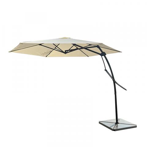 Градински чадър Ф380 см, екрю - Балконски чадъри