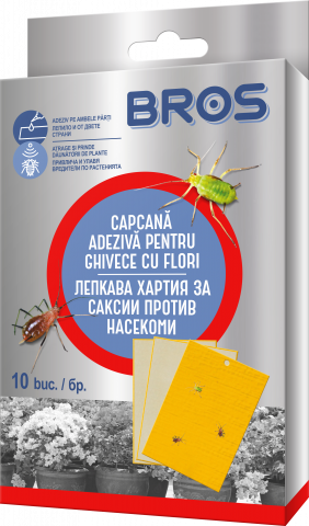 Лепкави листи за саксии против летящи насекоми Bros - Механични средства за защита