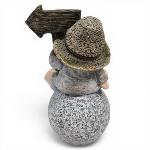 Градинска фигура гном Welcome, снимка 2 - Фигури