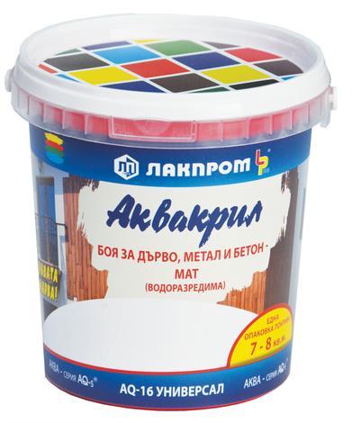 Акрилатна боя Лакпром AQ-16 0.7 л бяла - Бои за метал