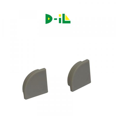 Комплект тапи за ъглов профил- объл мат- 2 бр - Led ленти и аксесоари