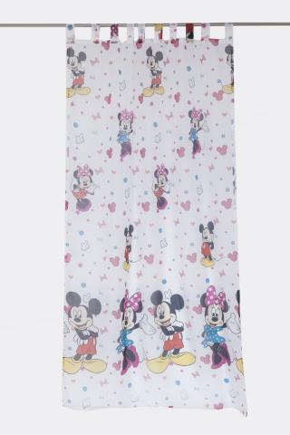 Перде Minnie Mickey 140*245cm, бяло - Готови пердета