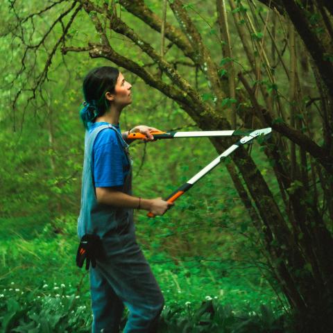 Овощарска ножица Fiskars PowerGearX LX98, снимка 3 - Ножици за клони