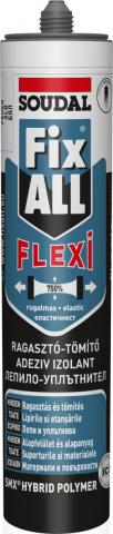 Лепило-уплътнител Fix All Flexi Soudal 280мл, бял - Монтажни лепила