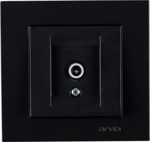 KAREN черен мат розетка TV крайна  IEC мъжки 18dB - Ключове и контакти