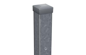 Квадратен стълб за врата  ALASKA с капачка и накатени гайки H=2.20m Размер 100х100mm Цвят антрацит - Колове