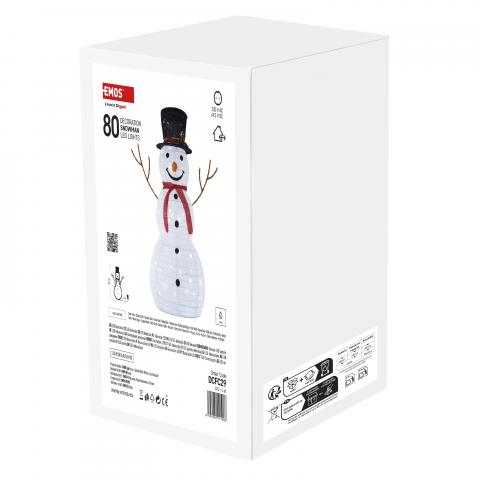 Сгъваем LED снежен човек 90 см, снимка 3 - Светещи фигури