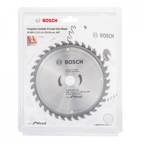 Циркулярен диск ECО WOOD 160x2.2x20 36T Bosch - Циркулярни дискове