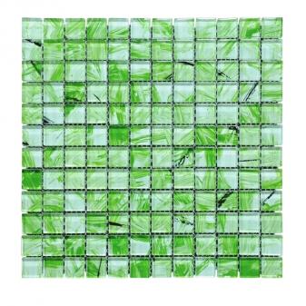 Стъклена мозайка зелен - Стъклени