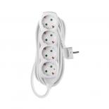 Разклонител 4x2P+E Schuko, кабел 5 м/1,5мм2, бял, Emos