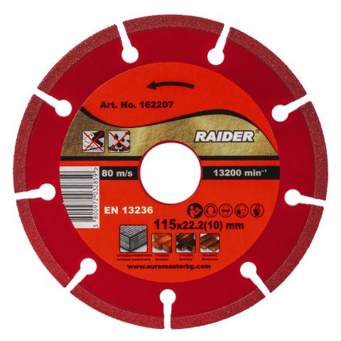 Диамантен диск Raider RDP-DD28 Dry 115x22.2 мм 10 мм - Диамантени дискове