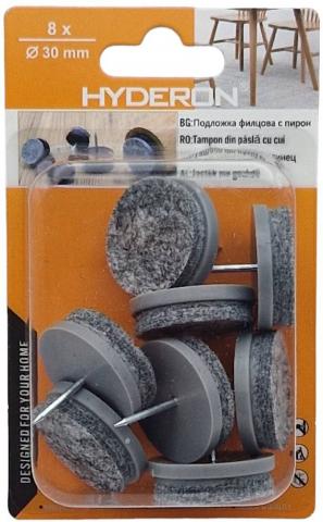 Подложка филц пирон Hyderon 30*8.5 8бр - Подложки за мебели
