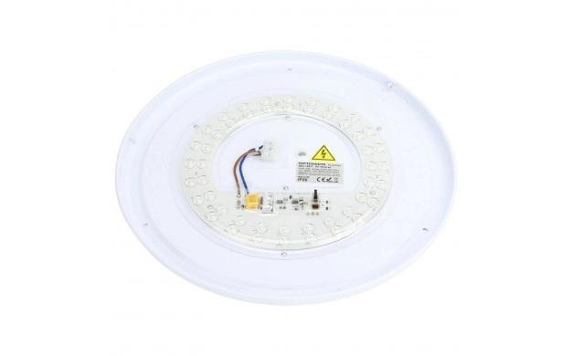 LED плафон Optonica 24 W бял/дърво, снимка 4 - Плафони
