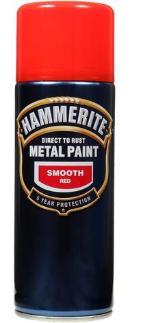 Спрей Hammerite 400мл, червен гланц - Спрей бои за метал