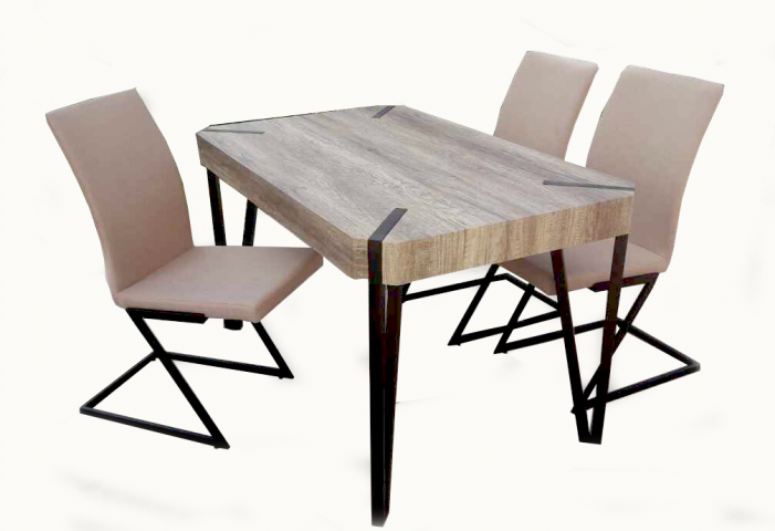 Комплект Wooden маса + 4 стола К275 - Трапезарни комплекти