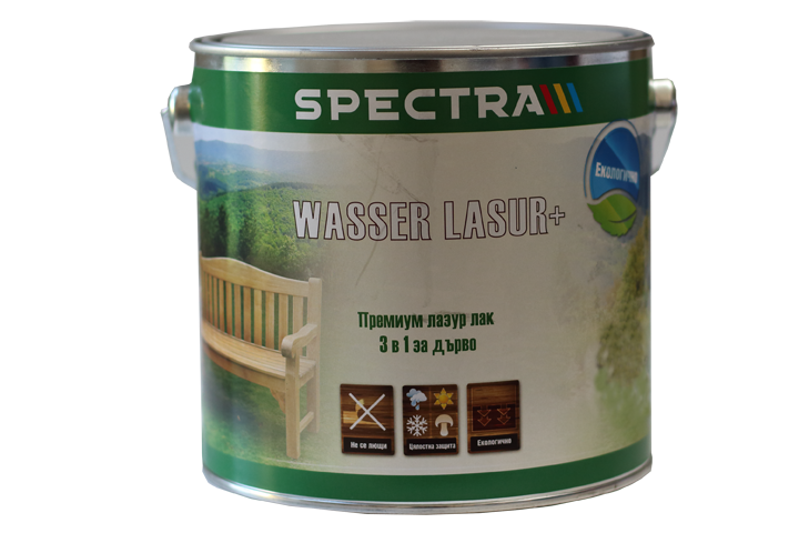 Spectra  WasserLasur+ Лешник 2.5л - Акрилатни лазурни лакове