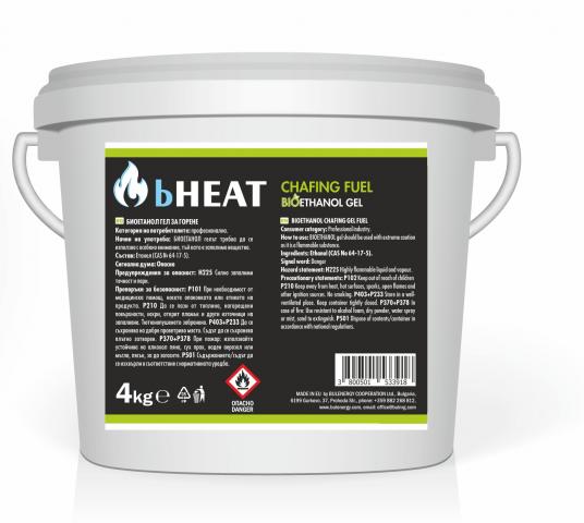 Етанол гел за горене bHEAT 4 кг - Биоетанол