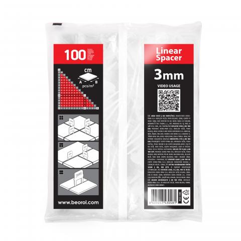 Основа за изравняване на плочки Beorol 3 мм 100 бр., снимка 4 - Кръстчета за фуги