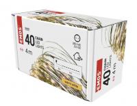 LED коледна верига зелена, 4м топло бяла