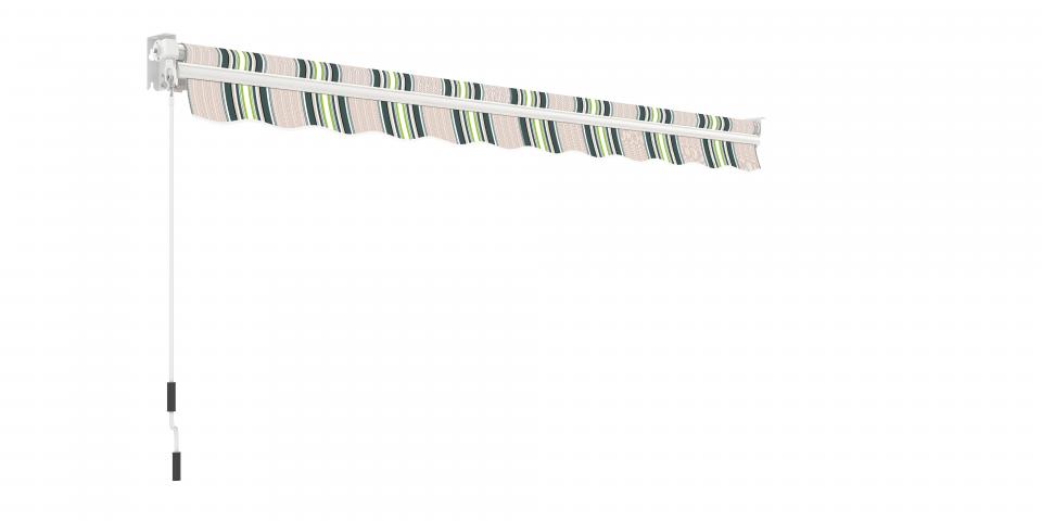 Тента 400x250 см бежово/зелено райе - Тенти и сенници