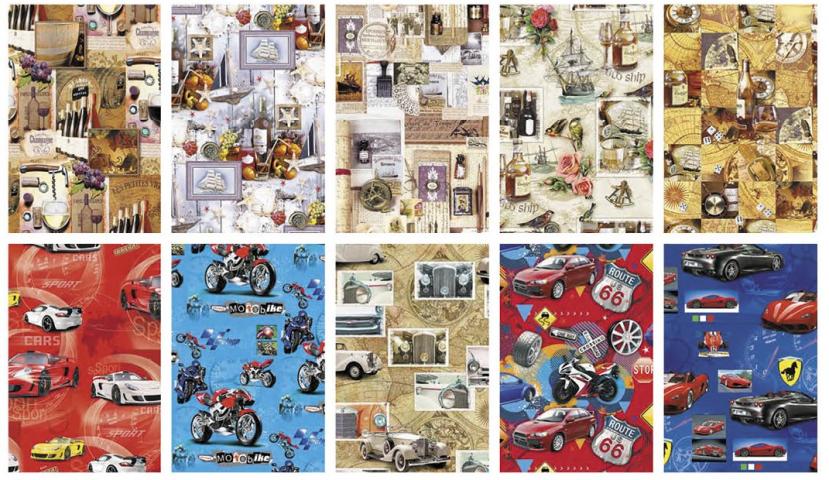 Опаковъчна хартия 70x200 см микс, снимка 3 - Празнични торбички